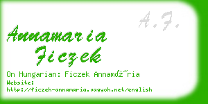 annamaria ficzek business card